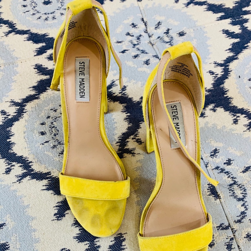 Yellow Steve Madden 3” Heels